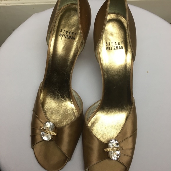 Stuart Weitzman Formal Jeweled Open Front Shoe - Picture 7 of 10